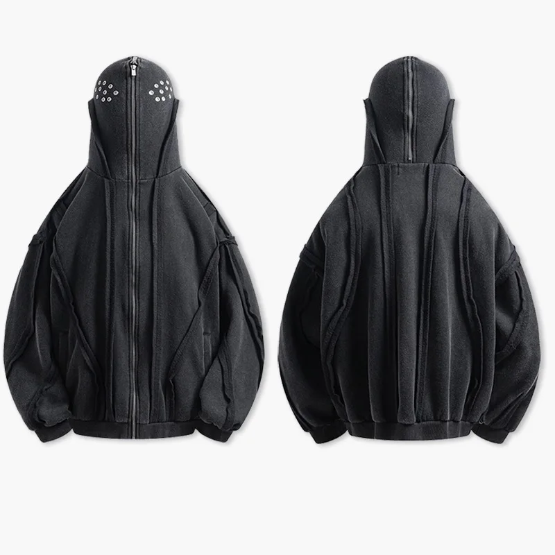 European and American style hoodie zipper hooded jacket for autumn and winter punk hip-hop goth solid color casual sports
European and American style hoodie zipper hooded jacket for autumn and winter punk hip-hop goth solid color casual sports