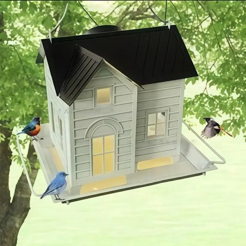 Solar Light Bird Feeder Garden Parrot Feeder Squirrel-proof Parrot Food Container For Lawn Patio Backyard Hangable Parakeet
Solar Light Bird Feeder Garden Parrot Feeder Squirrel-proof Parrot Food Container For Lawn Patio Backyard Hangable Parakeet