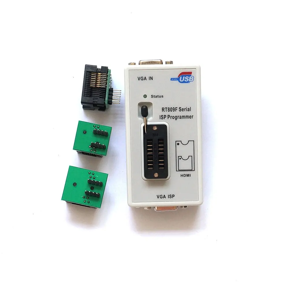 RT809F Programmer with +7 Adapters SOP16 SOP20 IC Clip Motherboard Reader LCD BIOS ISP/ USB/ VGA-Comprehensive IC Solution
RT809F Programmer with +7 Adapters SOP16 SOP20 IC Clip Motherboard Reader LCD BIOS ISP/ USB/ VGA-Comprehensive IC Solution