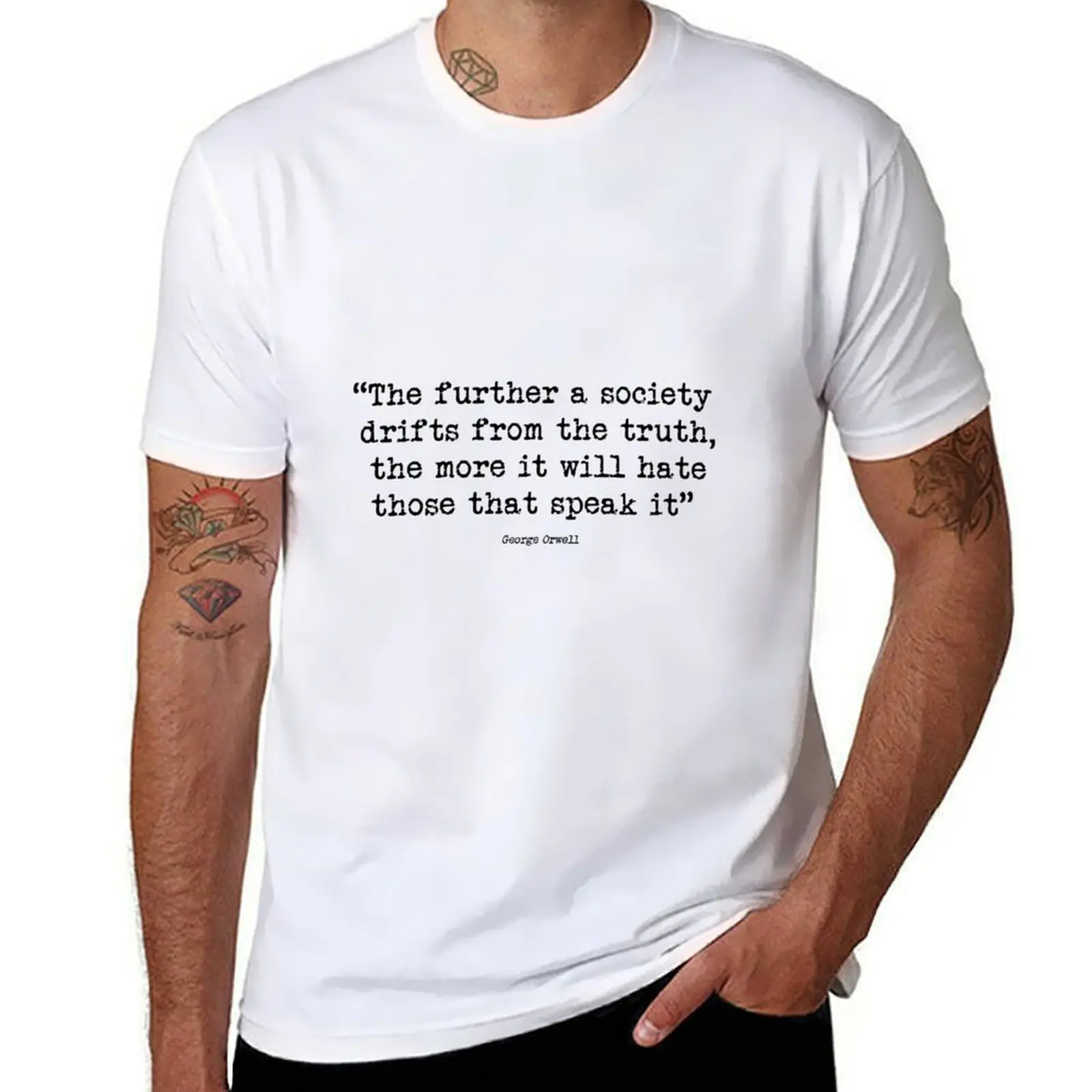 George Orwell Quote about truth T-Shirt mens graphic t shirts t shirts cotton 100% T-Shirt
George Orwell Quote about truth T-Shirt mens graphic t shirts t shirts cotton 100% T-Shirt