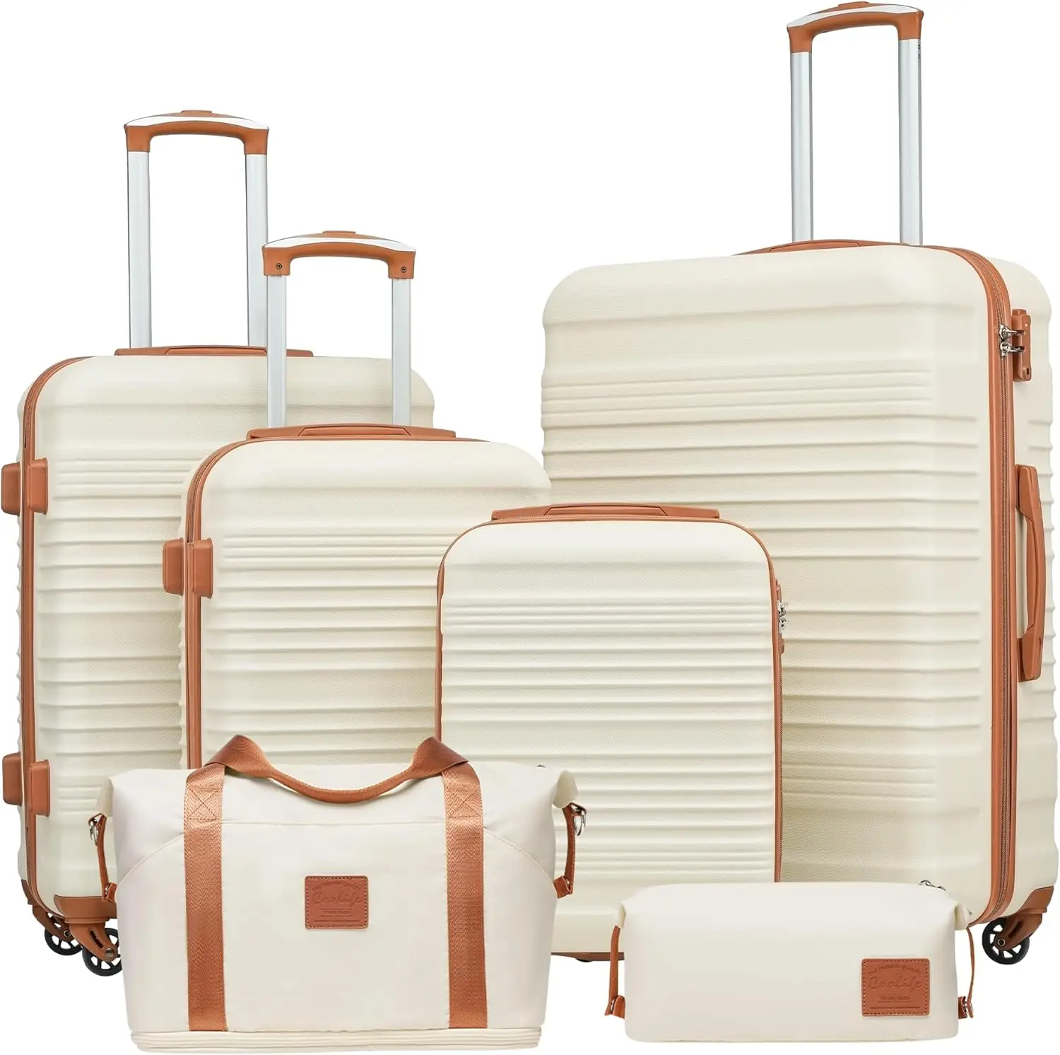 Coolife Luggage Set 3 Piece Luggage Set Carry On Suitcase Hardside Luggage with TSA Lock Spinner Wheels(White, 6 piece set)
Coolife Luggage Set 3 Piece Luggage Set Carry On Suitcase Hardside Luggage with TSA Lock Spinner Wheels(White, 6 piece set)