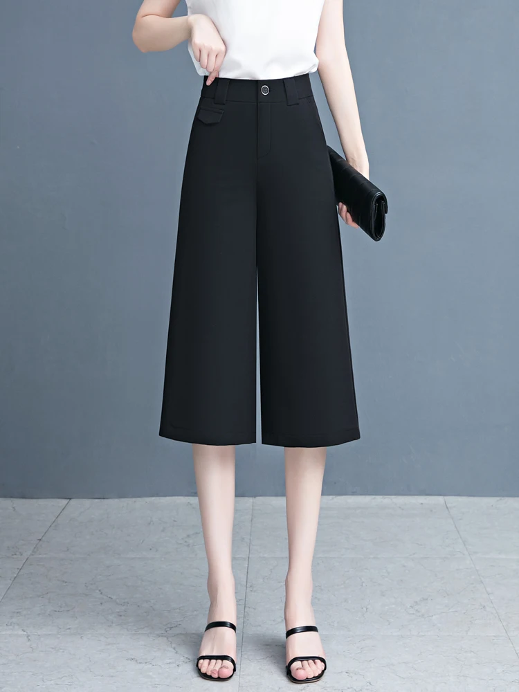 High Waist Straight Leg Seven-Foot Pants Women Summer New Casual Suit Thin Loose Wide Leg Pants Korean Style Polyester Fiber
High Waist Straight Leg Seven-Foot Pants Women Summer New Casual Suit Thin Loose Wide Leg Pants Korean Style Polyester Fiber