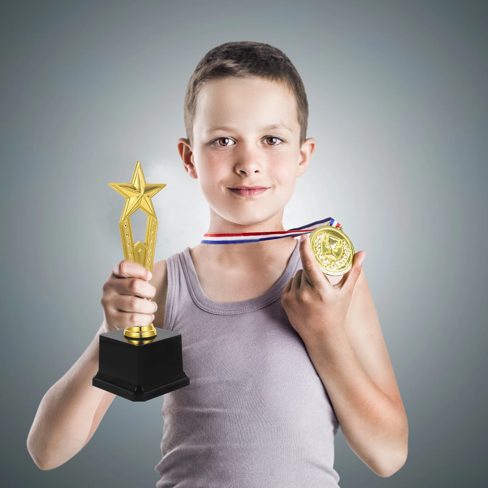 Plastic Golden Trophy for Kindergarten Football Tournaments Medal Award Student Prize Decor ABS Material Creative Figurine Party
Plastic Golden Trophy for Kindergarten Football Tournaments Medal Award Student Prize Decor ABS Material Creative Figurine Party
