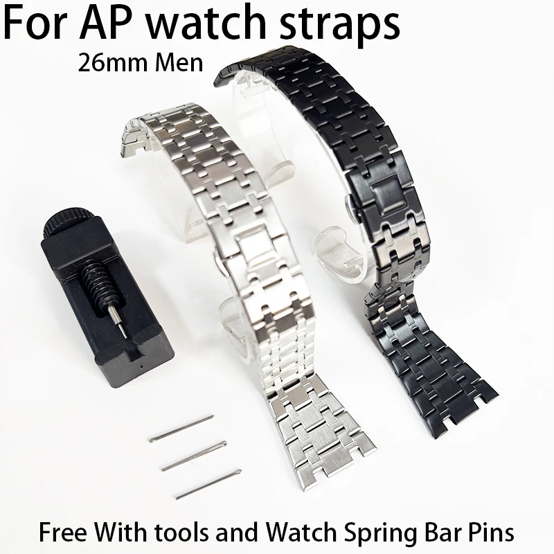 For AP Audemars Piguet Royal Oak Men's Watch Band 26mm Stainless Steel Steel Border Watch Strap Replacement Bracelet
For AP Audemars Piguet Royal Oak Men's Watch Band 26mm Stainless Steel Steel Border Watch Strap Replacement Bracelet