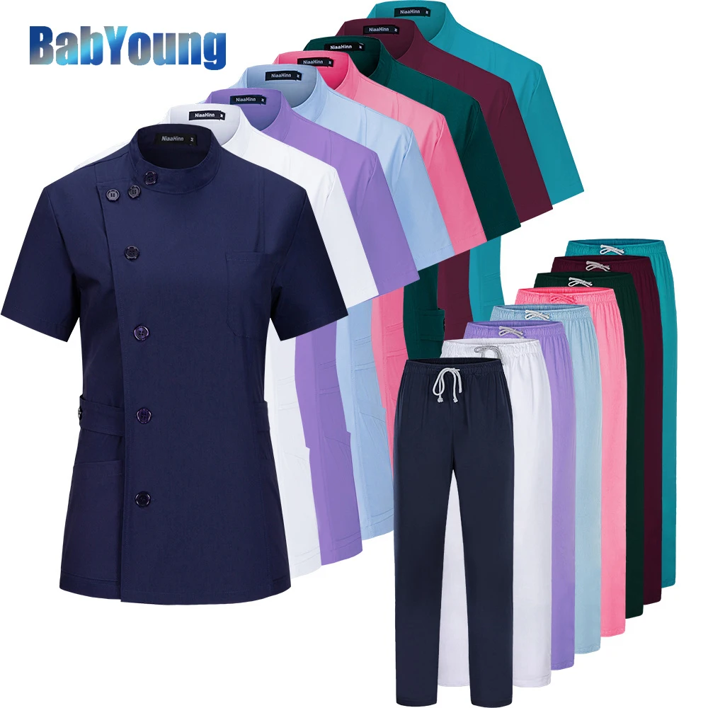 Stand Collar Medical Uniforms Clothing for Women Scrubs Sets Nurse Accessories Beauty Salon Dental Clinic Pet Workwear Clothes
Stand Collar Medical Uniforms Clothing for Women Scrubs Sets Nurse Accessories Beauty Salon Dental Clinic Pet Workwear Clothes