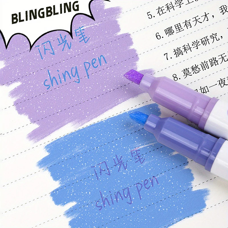 4 Color/Set Glitter Kawaii Glitter Highlighters Markers For Sparkling Note-Taking Planner Bible Journaling Japanese Stationery
4 Color/Set Glitter Kawaii Glitter Highlighters Markers For Sparkling Note-Taking Planner Bible Journaling Japanese Stationery