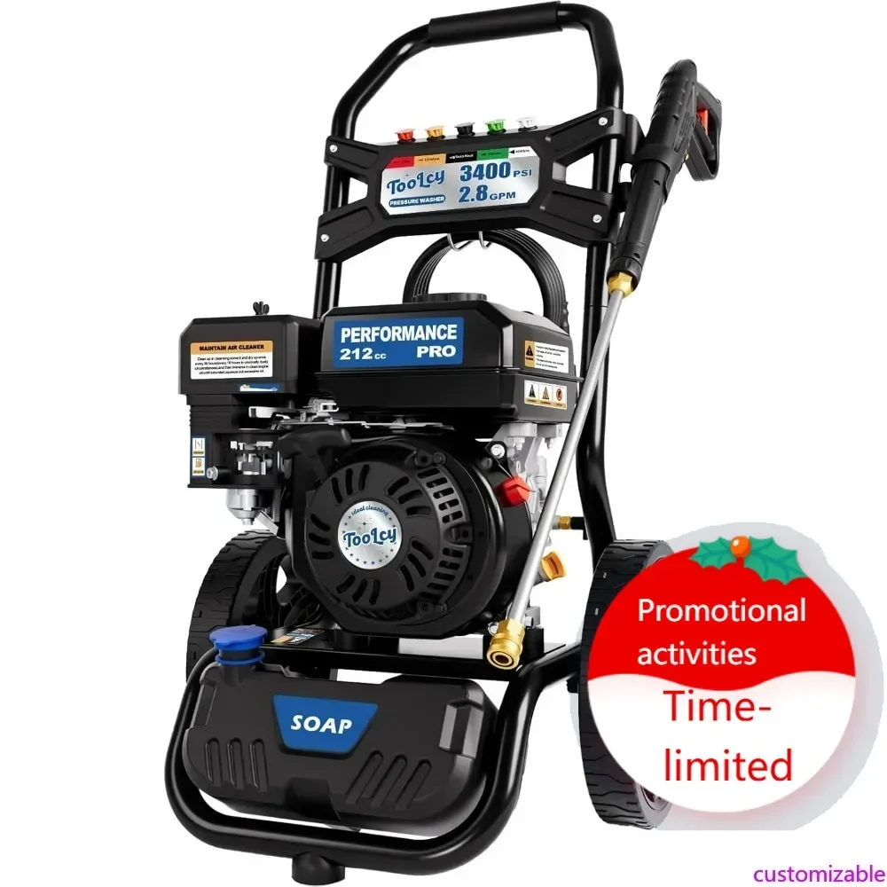 Hot salesTOOLCY High-Performance Gas Pressure Washer with 3400 PSI, 2.8 GPM, 212cc Engine, Advanced Pump, 30FT Hose, and Soap Ta
Hot salesTOOLCY High-Performance Gas Pressure Washer with 3400 PSI, 2.8 GPM, 212cc Engine, Advanced Pump, 30FT Hose, and Soap Ta
