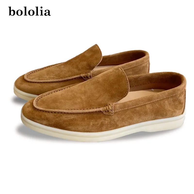 High Quality Couple Genuine Leather Loafers Women's Flat Walking Shoes Suede Man Comfortable Casual Mules Lazy Shoes
High Quality Couple Genuine Leather Loafers Women's Flat Walking Shoes Suede Man Comfortable Casual Mules Lazy Shoes
