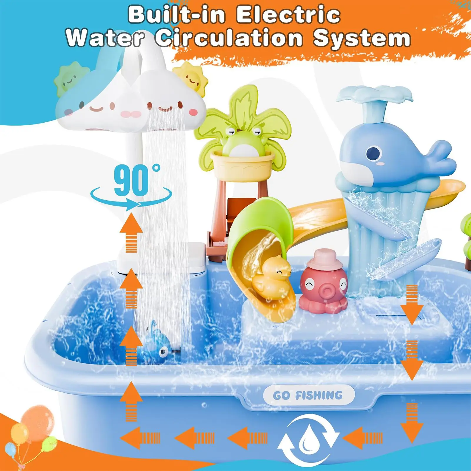 Children's Kitchen Toys Electric Water Play Water Wash Basin Fishing Dishwashing Role-playing Baby Summer Early Education Toys
Children's Kitchen Toys Electric Water Play Water Wash Basin Fishing Dishwashing Role-playing Baby Summer Early Education Toys