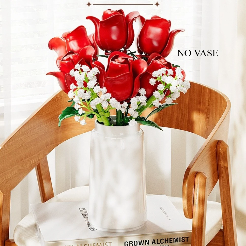 MOC New Romantic Red Roses Babysbreath Flower Bouquet Building Blocks Artificial Wedding Flowers Decor Toys Girl Birthday Gifts
MOC New Romantic Red Roses Babysbreath Flower Bouquet Building Blocks Artificial Wedding Flowers Decor Toys Girl Birthday Gifts