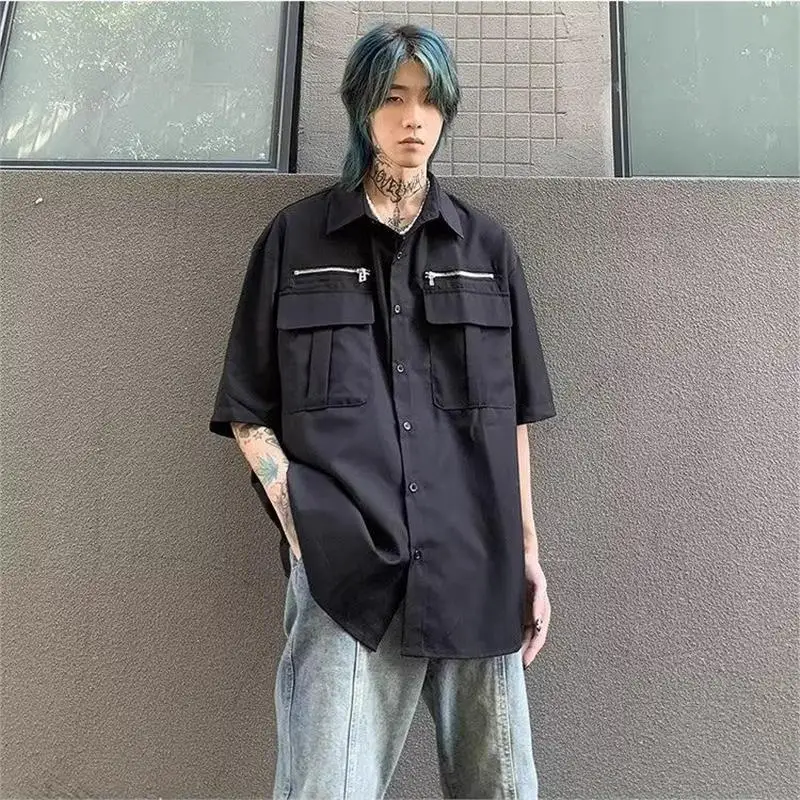 American Sle plus Size Men's Zipper ort Sve irt Haome Fat Teens Summer New Sle High Quali Casual irt
American Sle plus Size Men's Zipper ort Sve irt Haome Fat Teens Summer New Sle High Quali Casual irt