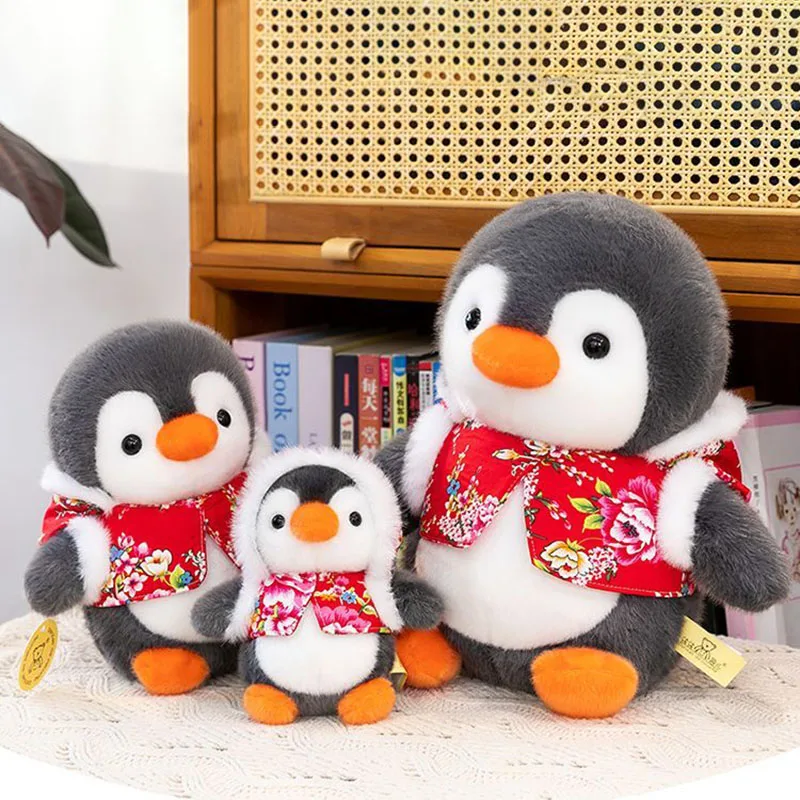 Cute Penguin Plush Toy with Red Floral Scarf Soft Stuffed Animal Doll for Winter Holiday Home Decor Perfect Gift for Family Kids
Cute Penguin Plush Toy with Red Floral Scarf Soft Stuffed Animal Doll for Winter Holiday Home Decor Perfect Gift for Family Kids