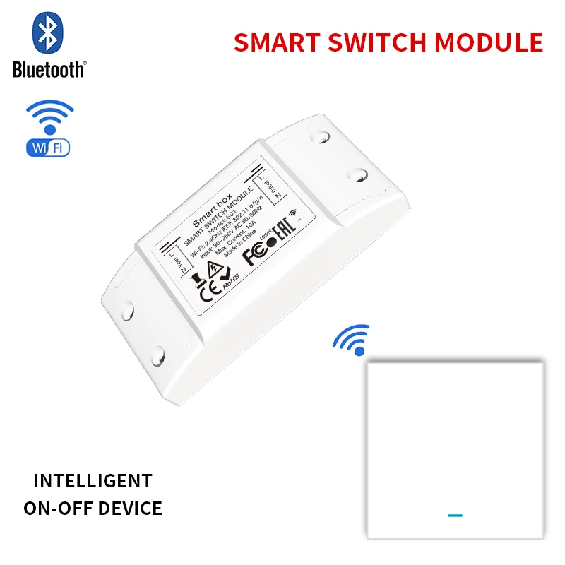 Умный выключатель света Wi-Fi Bluetooth, универсальный таймер, приложение Smart Life, беспроводной пульт дистанционного управления, работает
Умный выключатель света Wi-Fi Bluetooth, универсальный таймер, приложение Smart Life, беспроводной пульт дистанционного управления, работает