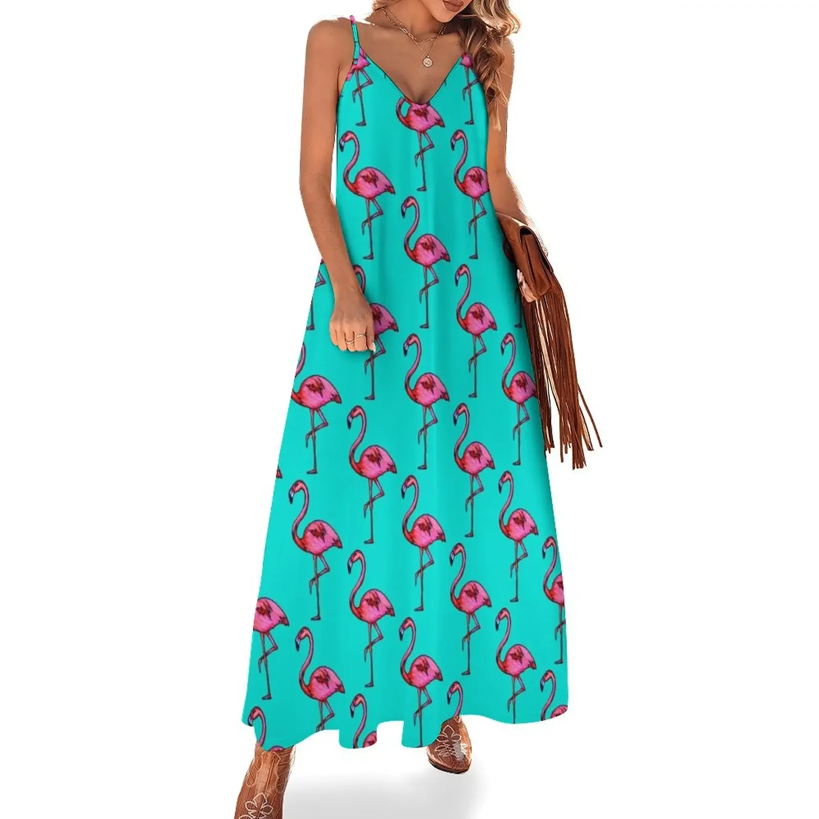 Flamingo Sleeveless Dress summer dress for women 2025 clothes for woman long dress women
Flamingo Sleeveless Dress summer dress for women 2025 clothes for woman long dress women