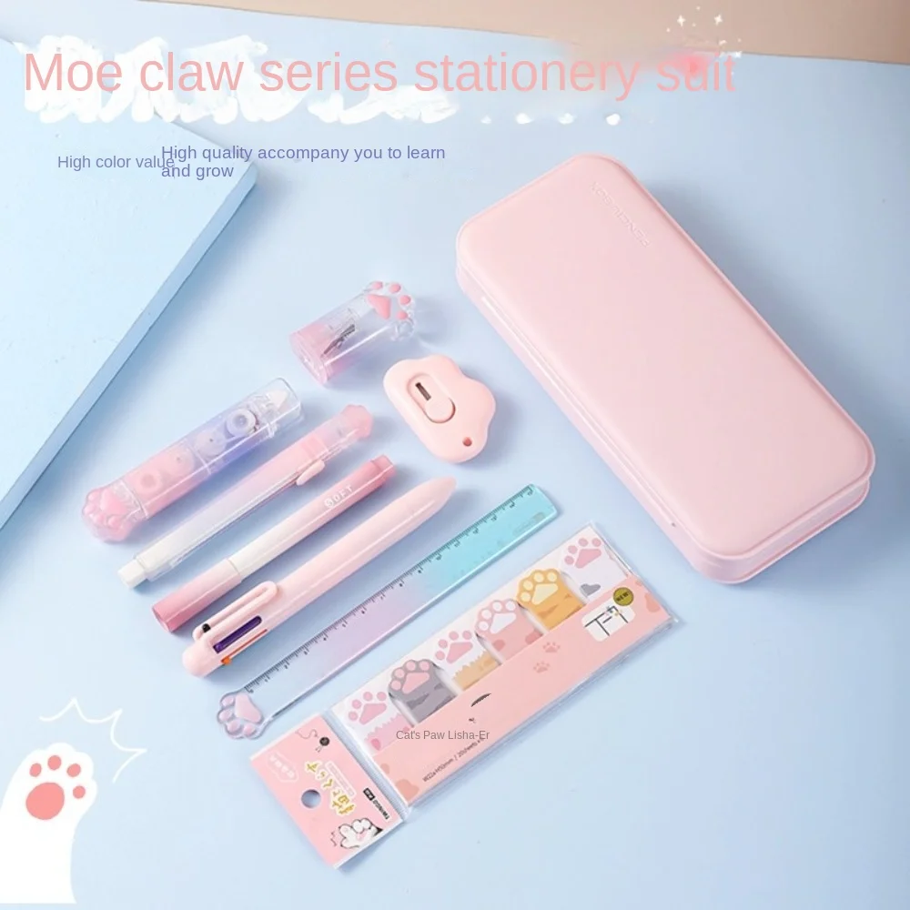 Модный большой вместительный набор канцелярских принадлежностей «кошачья лапа», пенал, подарочный набор «Назад к школу», милые канцелярские принадлежности для учебы для студентов
Модный большой вместительный набор канцелярских принадлежностей «кошачья лапа», пенал, подарочный набор «Назад к школу», милые канцелярские принадлежности для учебы для студентов