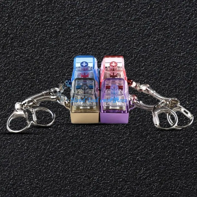 H37F Zinc Alloy Keyboards Switches Keychain for Stress Reduction Electronic Glowing Buttons with Multicolored Lights
H37F Zinc Alloy Keyboards Switches Keychain for Stress Reduction Electronic Glowing Buttons with Multicolored Lights