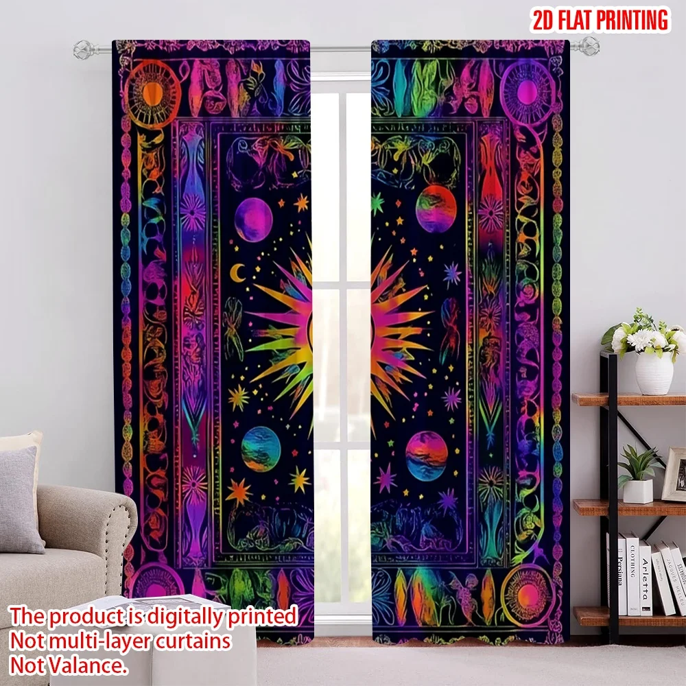 2Pcs 2D flat printingBoho Door Curtains Sun Moon For French Door Hippie Bohemian Suitable For Bedroom Bathroom Living Room
2Pcs 2D flat printingBoho Door Curtains Sun Moon For French Door Hippie Bohemian Suitable For Bedroom Bathroom Living Room