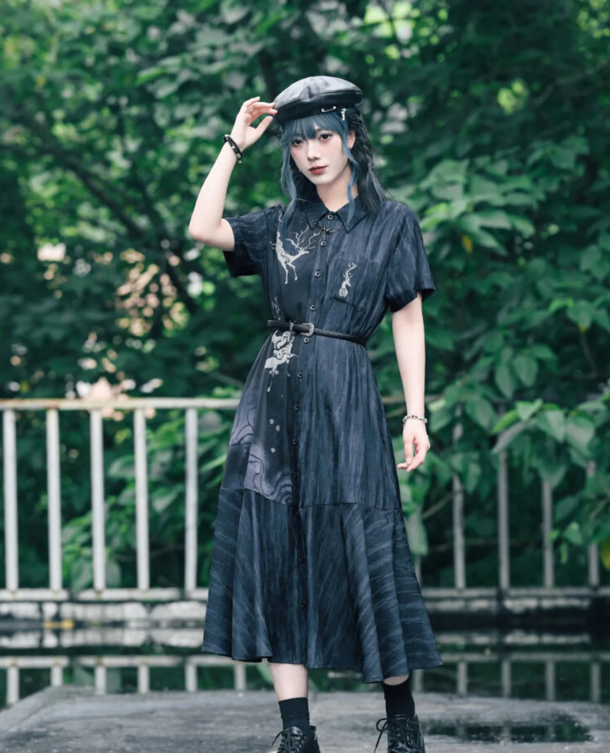New Chinese Style Deer Pattern Stamp Shirt Dress Women Summer Splice Fish-tail Skirt Fiesta Carnival Halloween Cos Cosplay
New Chinese Style Deer Pattern Stamp Shirt Dress Women Summer Splice Fish-tail Skirt Fiesta Carnival Halloween Cos Cosplay