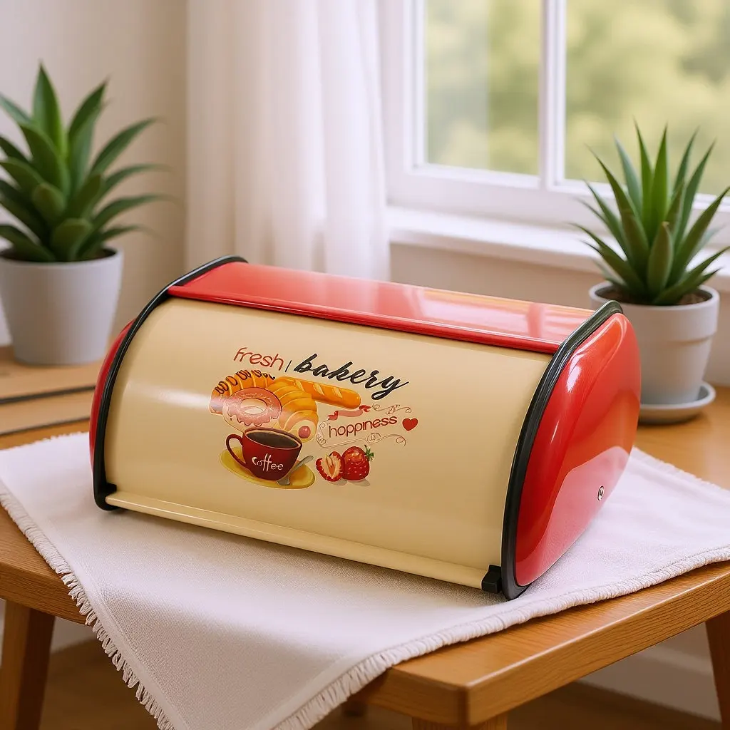 Kitchen Bread Box Metal Bread Holder Storage Bin Desktop Organizer for Home Bakery Shop Countertop Use Kitchen Organizer
Kitchen Bread Box Metal Bread Holder Storage Bin Desktop Organizer for Home Bakery Shop Countertop Use Kitchen Organizer