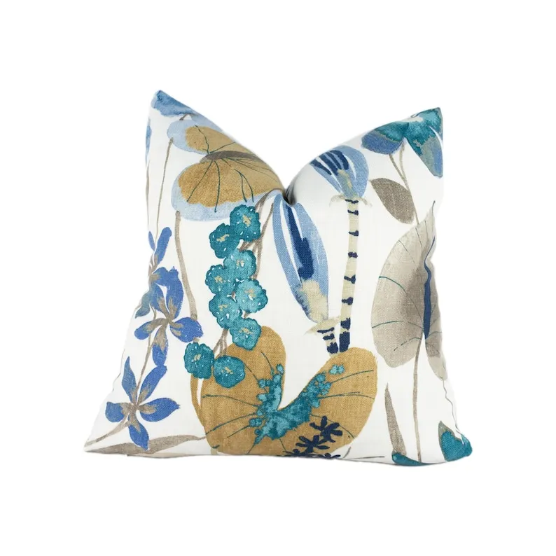 Indigo / Mustard / Stone - Exotic Blue Floral Cushion Cover - Tropical Botanical Throw Pillow Cover
Indigo / Mustard / Stone - Exotic Blue Floral Cushion Cover - Tropical Botanical Throw Pillow Cover