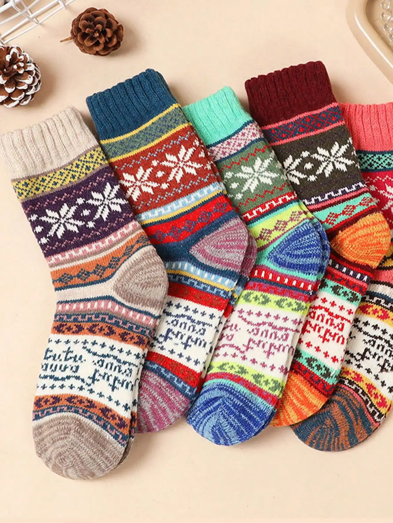 1/5 пар мужских толстых носков в этническом стиле в стиле ретро, модные и универсальные теплые удобные модные осенние носки до середины икры
1/5 пар мужских толстых носков в этническом стиле в стиле ретро, модные и универсальные теплые удобные модные осенние носки до середины икры