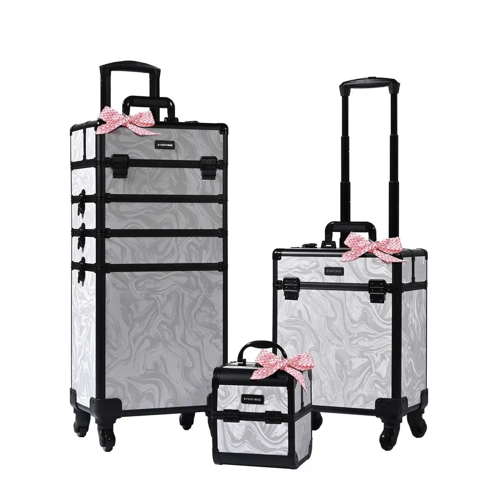 Rolling Makeup Train Case on Wheels 3Piece Hairdressing Brush Bags Cosmetology Organizer Kit Lockable Traveling Cart for Nail T
Rolling Makeup Train Case on Wheels 3Piece Hairdressing Brush Bags Cosmetology Organizer Kit Lockable Traveling Cart for Nail T