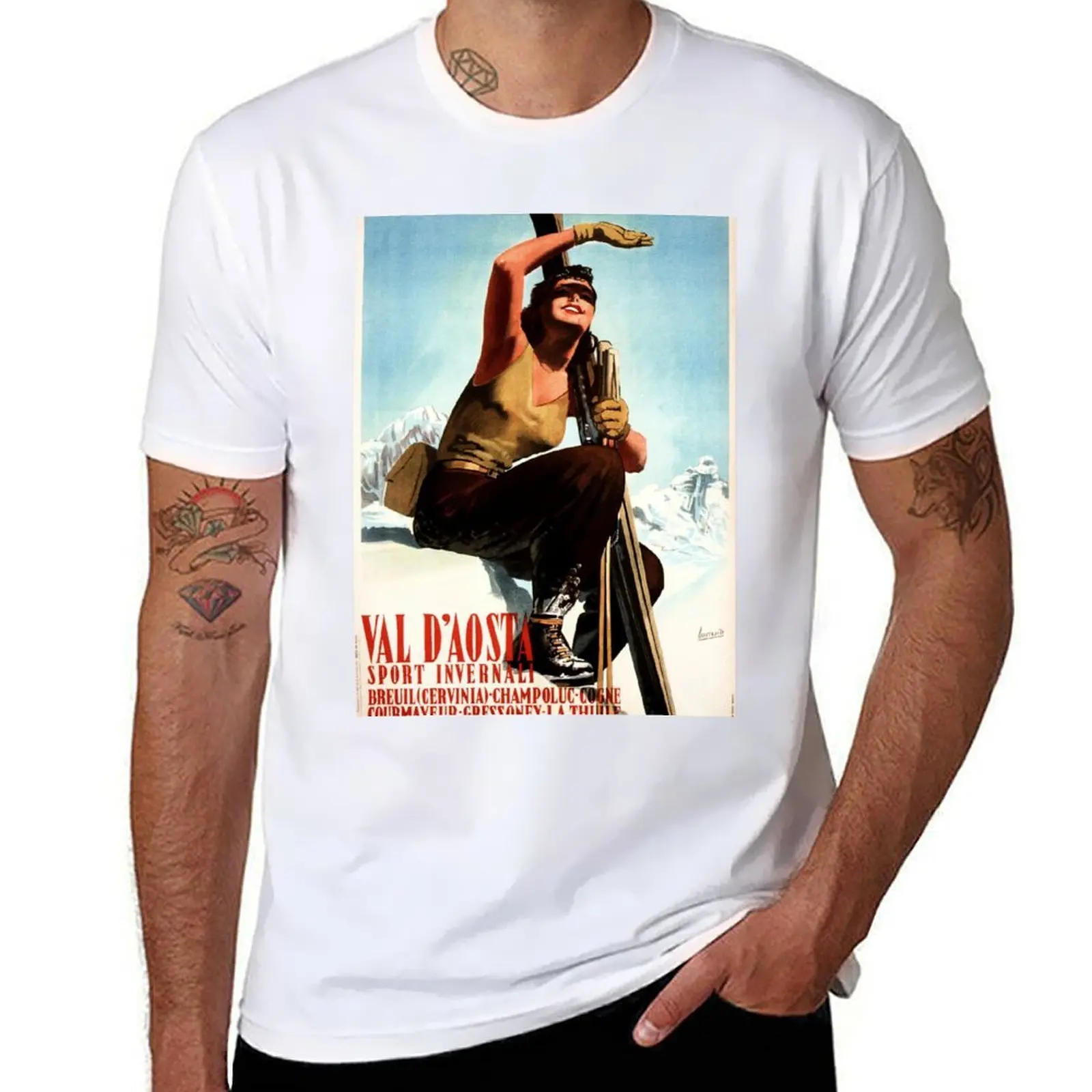 ITALY VAL D' AOSTA Winter Sports Ski Vintage Italian Travel T-Shirt t shirt personalised anime t shirts for man T-Shirt
ITALY VAL D' AOSTA Winter Sports Ski Vintage Italian Travel T-Shirt t shirt personalised anime t shirts for man T-Shirt