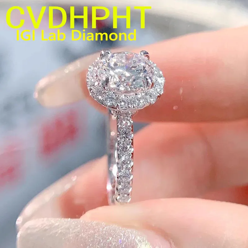 IGI Lab Growing Diamond Ring Round D Color 1 2 3 4 5 Ct Solid 9K White Gold Ring Diamond wedding ring Factory Engagement Ring
IGI Lab Growing Diamond Ring Round D Color 1 2 3 4 5 Ct Solid 9K White Gold Ring Diamond wedding ring Factory Engagement Ring