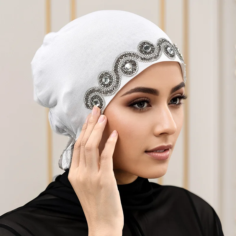 Adjustable Rhinestone Inner Caps Solid Color Elastic Cap Hijab Muslim Bonnet Beanies Underscarf Women Fashion Accessories
Adjustable Rhinestone Inner Caps Solid Color Elastic Cap Hijab Muslim Bonnet Beanies Underscarf Women Fashion Accessories
