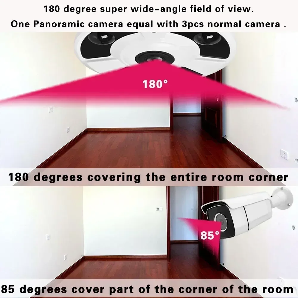Lens 8MP Home Security CCTV POE IP Camera 180 Degree Surveillance Camera Audio Record 4K Network Wired 1.7mm Panoramic Fisheye
Lens 8MP Home Security CCTV POE IP Camera 180 Degree Surveillance Camera Audio Record 4K Network Wired 1.7mm Panoramic Fisheye