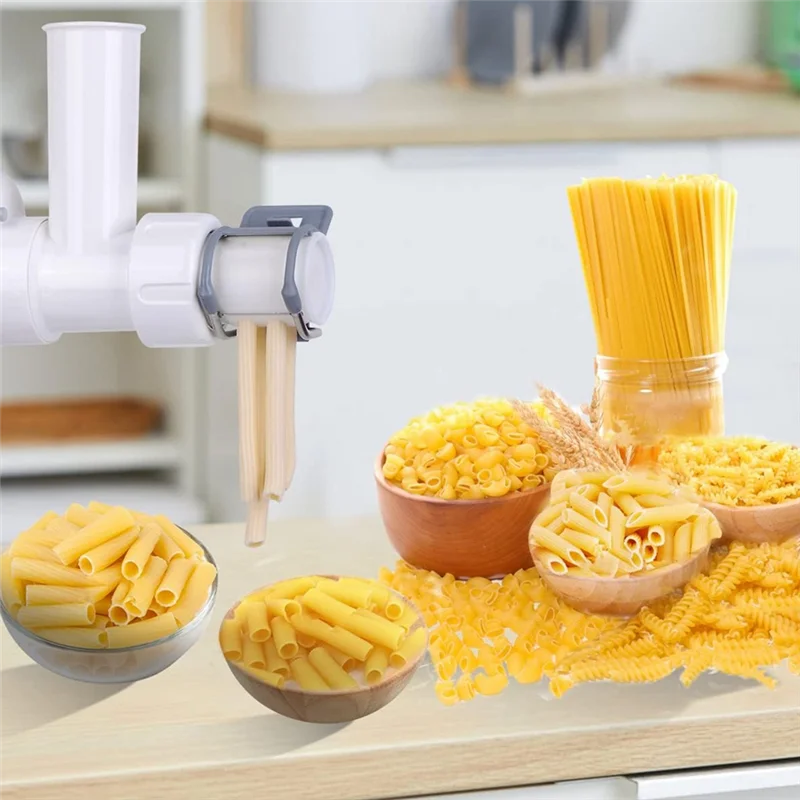 Noodle Tools Mixer Accessories for Stand Mixer with 6 Different Shapes Of Pasta Outlet Durable Pasta Attachment
Noodle Tools Mixer Accessories for Stand Mixer with 6 Different Shapes Of Pasta Outlet Durable Pasta Attachment
