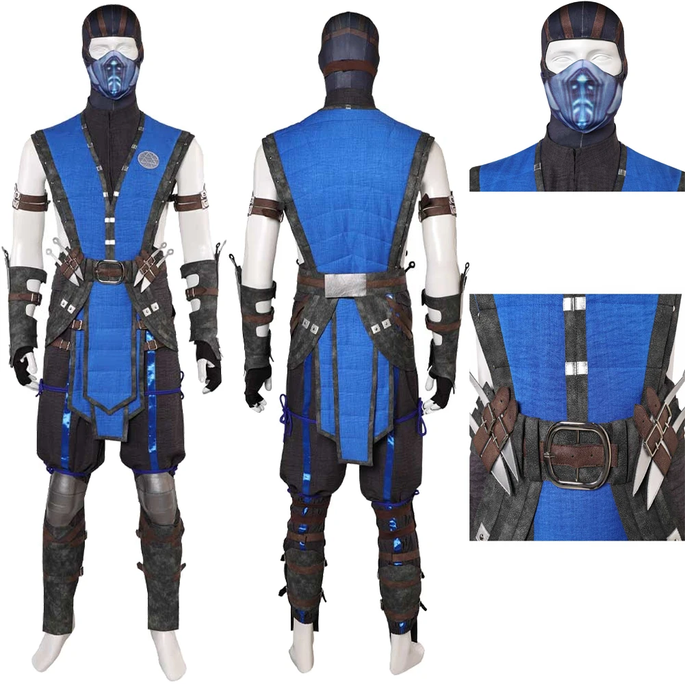 Men Mortal Kombat Sub Zero Cosplay Fantasia Costume Disguise Top Pants Mask Outfits Male Halloween Carnival Suits for Adult
Men Mortal Kombat Sub Zero Cosplay Fantasia Costume Disguise Top Pants Mask Outfits Male Halloween Carnival Suits for Adult