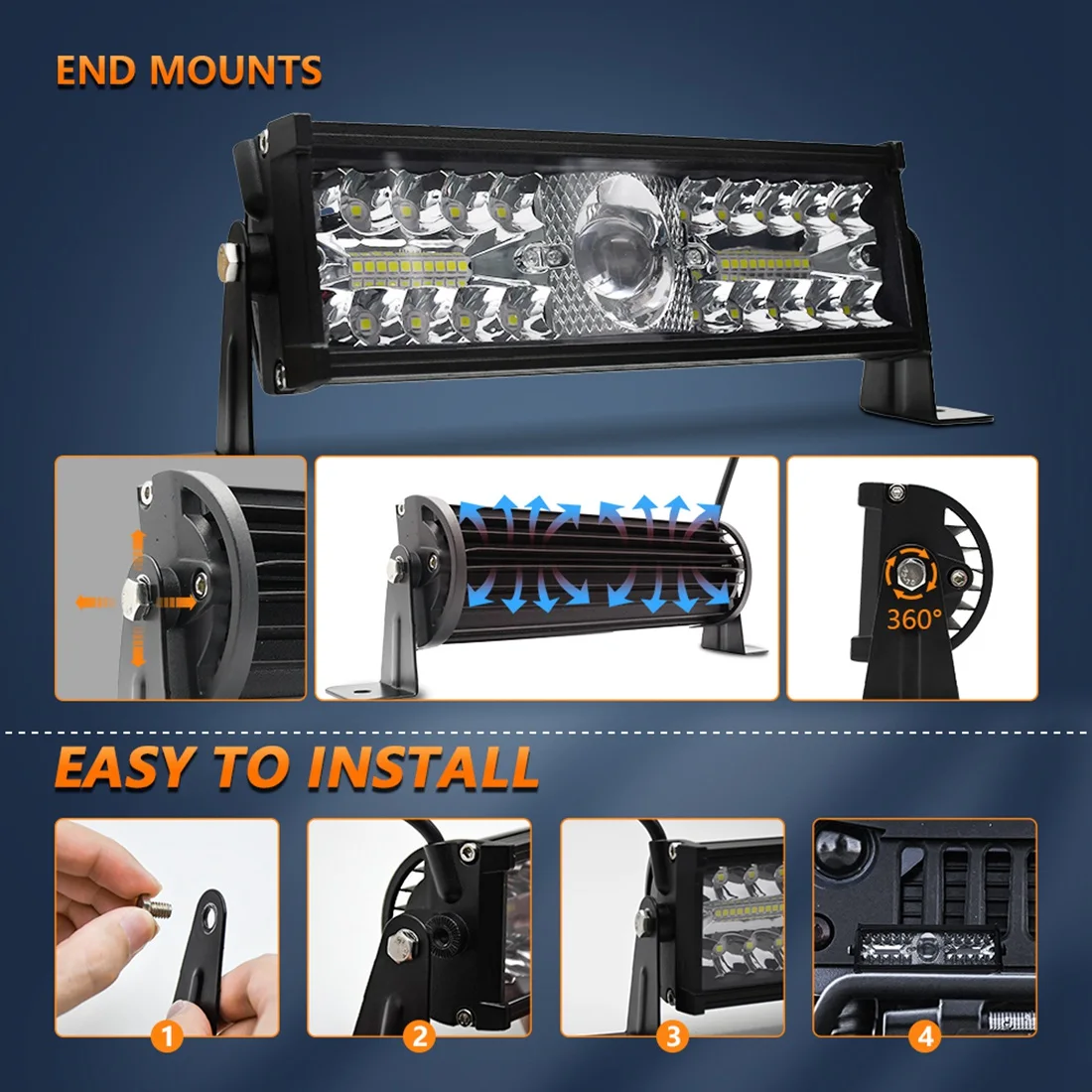 A95E-Offroad Led Light Bar 10 Inch 120W 3 Rows Led Bar White+Yellow Fog Lights For Jeep Car Tractor Truck SUV ATV Boat
A95E-Offroad Led Light Bar 10 Inch 120W 3 Rows Led Bar White+Yellow Fog Lights For Jeep Car Tractor Truck SUV ATV Boat