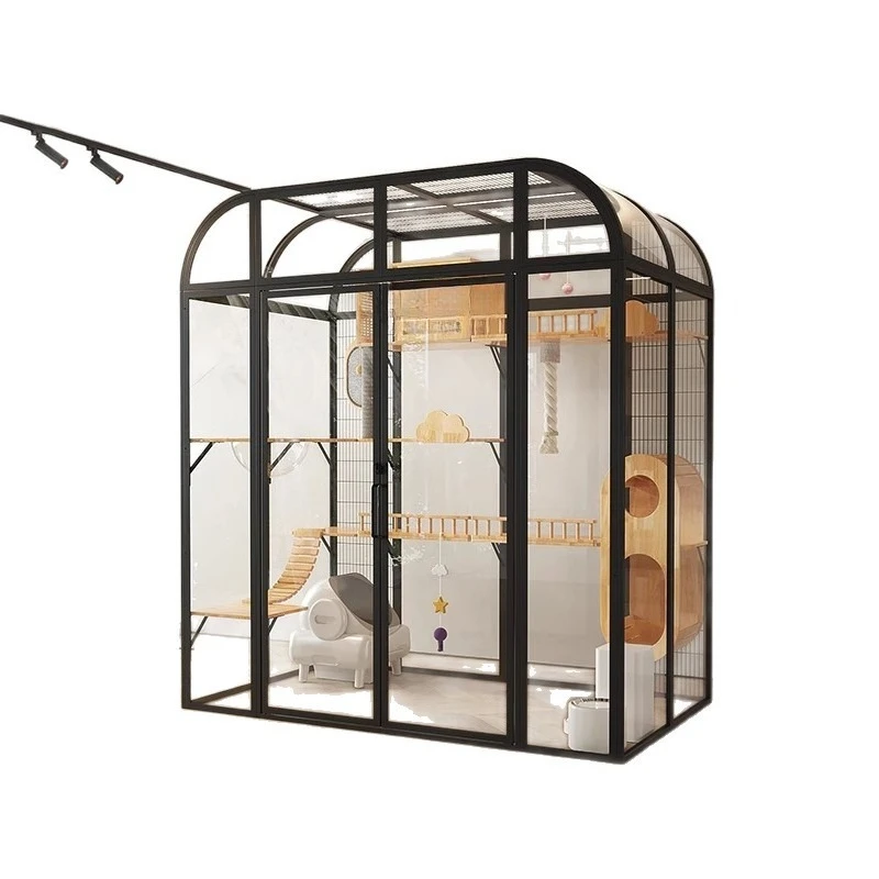 Square foot cat cage cat villa panoramic glass solid wood DIY nest pet house
Square foot cat cage cat villa panoramic glass solid wood DIY nest pet house
