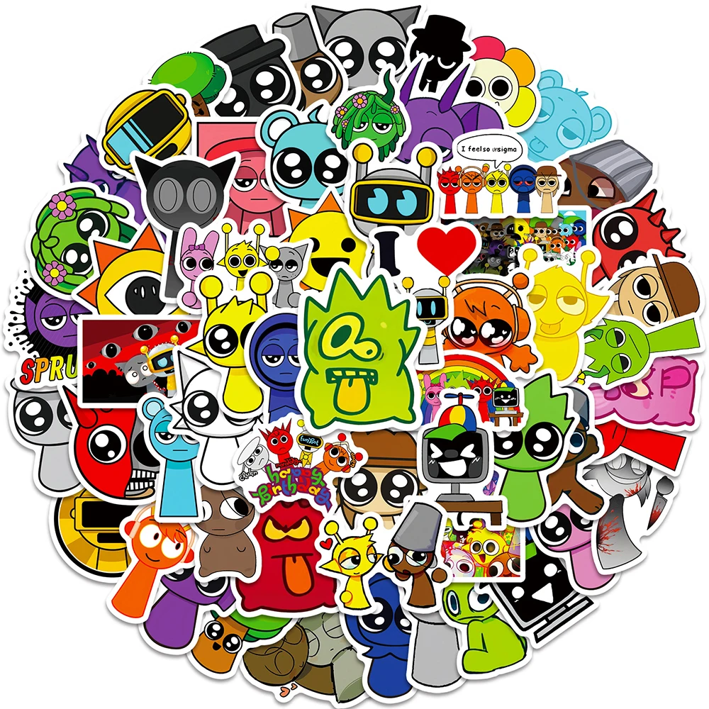 10/30/60pcs Cartoon Game Incredibox Sprunki Stickers Funny Graffiti Sticker Decoration Laptop Notebook Phone Decals for Kids Toy
10/30/60pcs Cartoon Game Incredibox Sprunki Stickers Funny Graffiti Sticker Decoration Laptop Notebook Phone Decals for Kids Toy