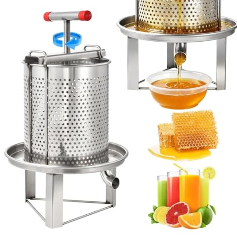 Beekeeping honey press machine for household use stainless steel with curved hook manual extractor for honey wine and juice mak
Beekeeping honey press machine for household use stainless steel with curved hook manual extractor for honey wine and juice mak