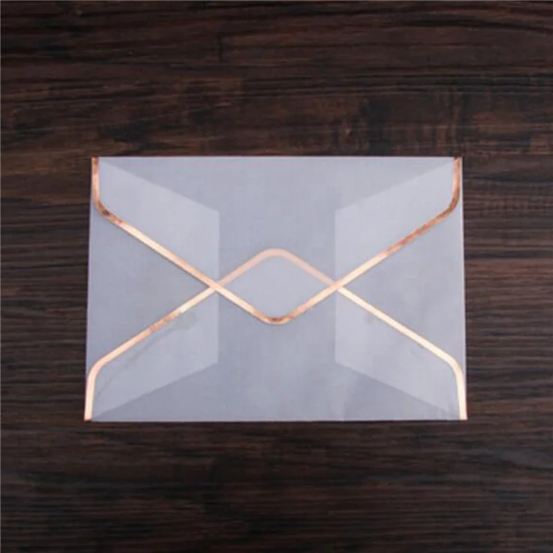 OFSS-200Pcs Hot Stamping Printing Paper Envelope Transparent Paper Envelope Wedding Letter Invitation Anniversary Rosegold
OFSS-200Pcs Hot Stamping Printing Paper Envelope Transparent Paper Envelope Wedding Letter Invitation Anniversary Rosegold