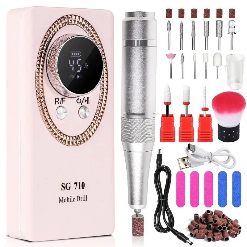 45000RPM Rechargeable Nail Drill Machine LCD Display Portable Electric Nail File Manicure Cutter For Acrylic Nails
45000RPM Rechargeable Nail Drill Machine LCD Display Portable Electric Nail File Manicure Cutter For Acrylic Nails