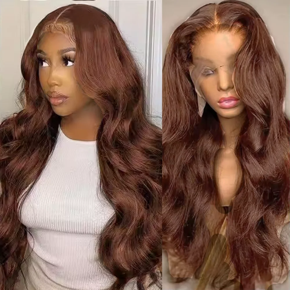 Chocolate Brown 13x4 13x6 HD Lace Front Human Hair Wigs 200 Density Body Wave HD Lace Frontal Wig PrePlucked Wigs 40 46 Inches
Chocolate Brown 13x4 13x6 HD Lace Front Human Hair Wigs 200 Density Body Wave HD Lace Frontal Wig PrePlucked Wigs 40 46 Inches