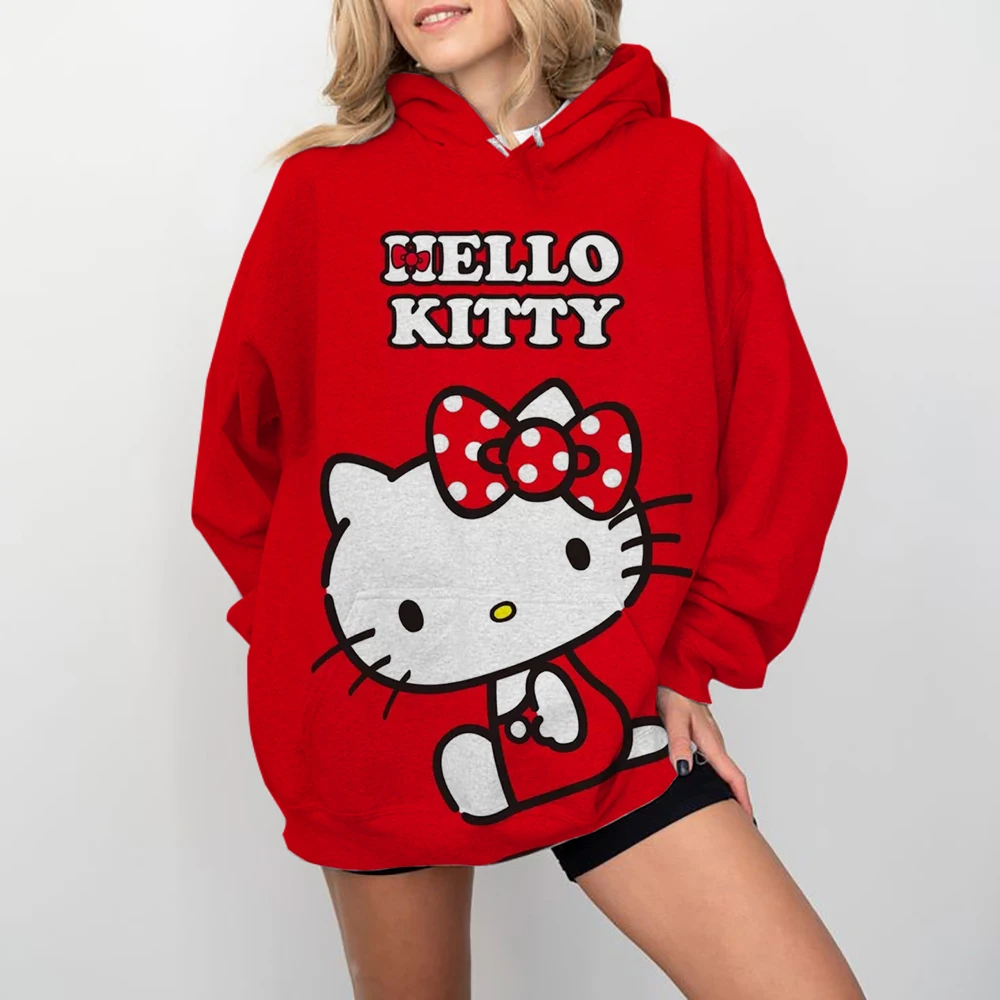 Hello Kitty Women Sweet Cute Cartoon Printed Hoodie New Fashion Loose Casual Hooded Top Simple Design Niche Versatile Pullovers
Hello Kitty Women Sweet Cute Cartoon Printed Hoodie New Fashion Loose Casual Hooded Top Simple Design Niche Versatile Pullovers