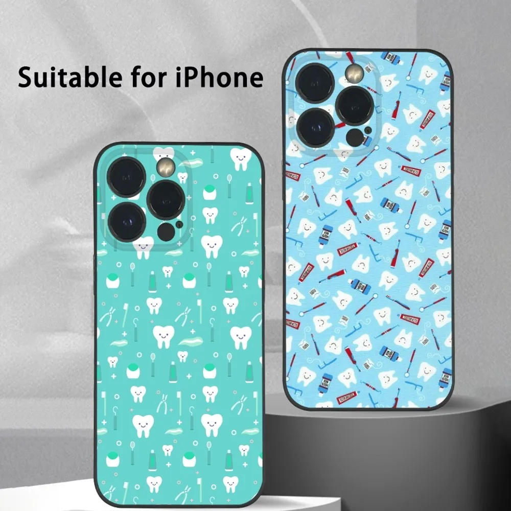 Dentist Tooth Pattern Phone Case For iPhone 16 15 14 13 Pro Max Plus Mini Frosted Soft Shell Funda Shockproof Cases
Dentist Tooth Pattern Phone Case For iPhone 16 15 14 13 Pro Max Plus Mini Frosted Soft Shell Funda Shockproof Cases