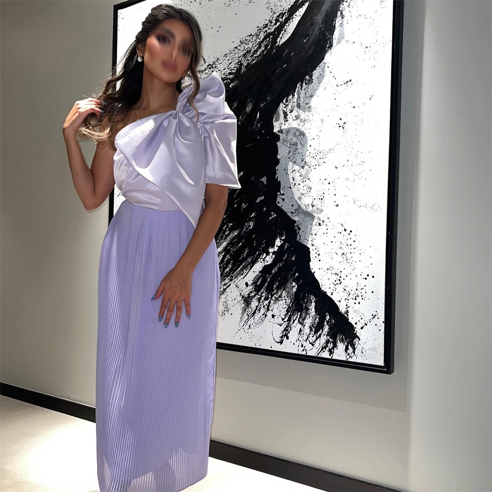 2023 فستان سهرهPurple Elegant Satin Prom Dresses One Shoulder Sheath Ankle Length Fashion Bows Formal Evening Gowns
2023 فستان سهرهPurple Elegant Satin Prom Dresses One Shoulder Sheath Ankle Length Fashion Bows Formal Evening Gowns