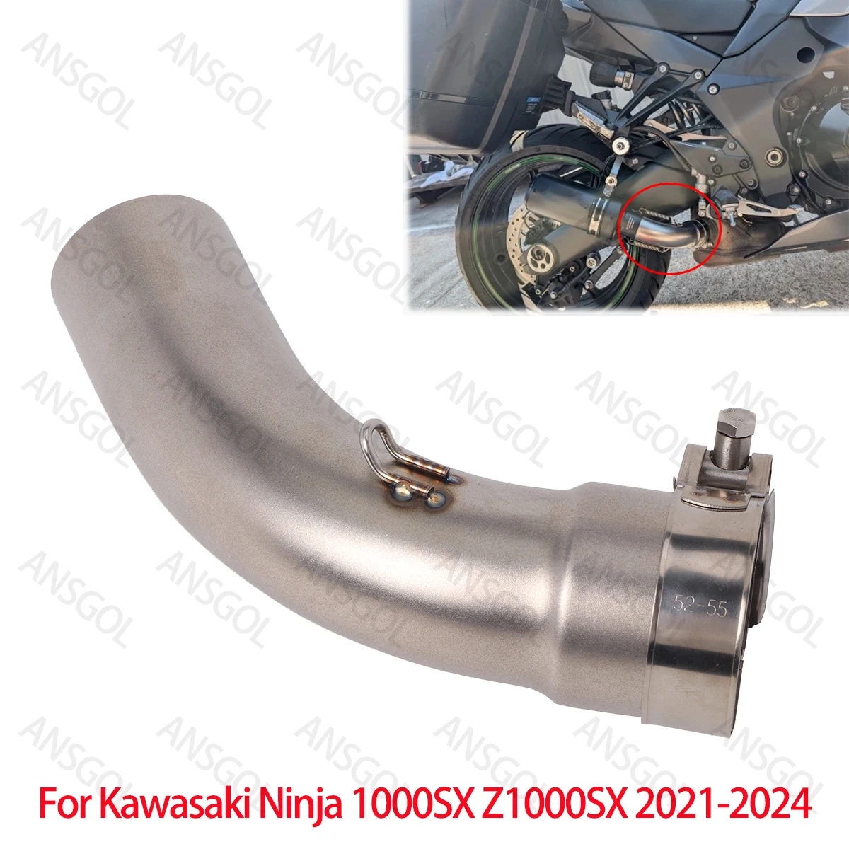 Escape Exhaust Midpipe Slip on for Kawasaki Z1000 SX Ninja 1000SX 2021-2024 Modified 51mm Muffler Link Mid Pipe Z1100 Exhaust
Escape Exhaust Midpipe Slip on for Kawasaki Z1000 SX Ninja 1000SX 2021-2024 Modified 51mm Muffler Link Mid Pipe Z1100 Exhaust
