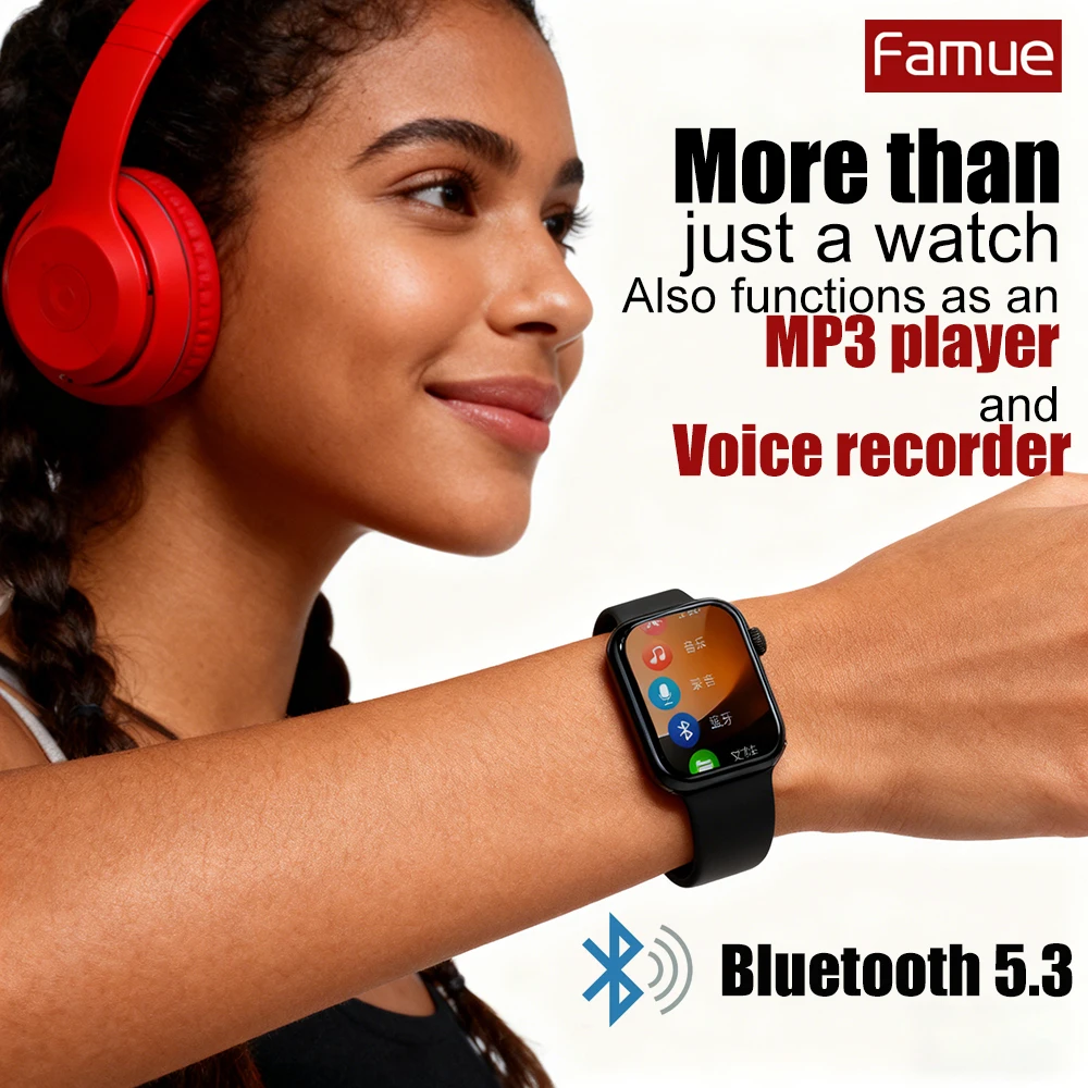 32GB Famue BF08 Smartwatch MP3 player Bluetooth5.3 To Headphones TWS MP3/MP4 lossless Voice recorder detachable student alarm
32GB Famue BF08 Smartwatch MP3 player Bluetooth5.3 To Headphones TWS MP3/MP4 lossless Voice recorder detachable student alarm