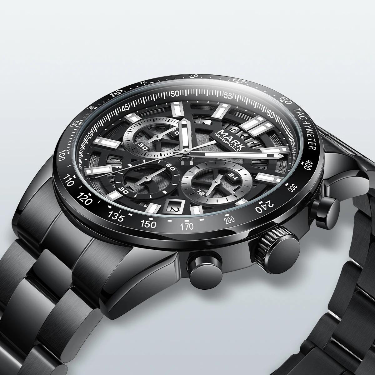 Mark Fairwhale Business Black Men's Quartz Wristwatch Multi-function Chronograph Luminous Waterproof for Montre luxe
Mark Fairwhale Business Black Men's Quartz Wristwatch Multi-function Chronograph Luminous Waterproof for Montre luxe