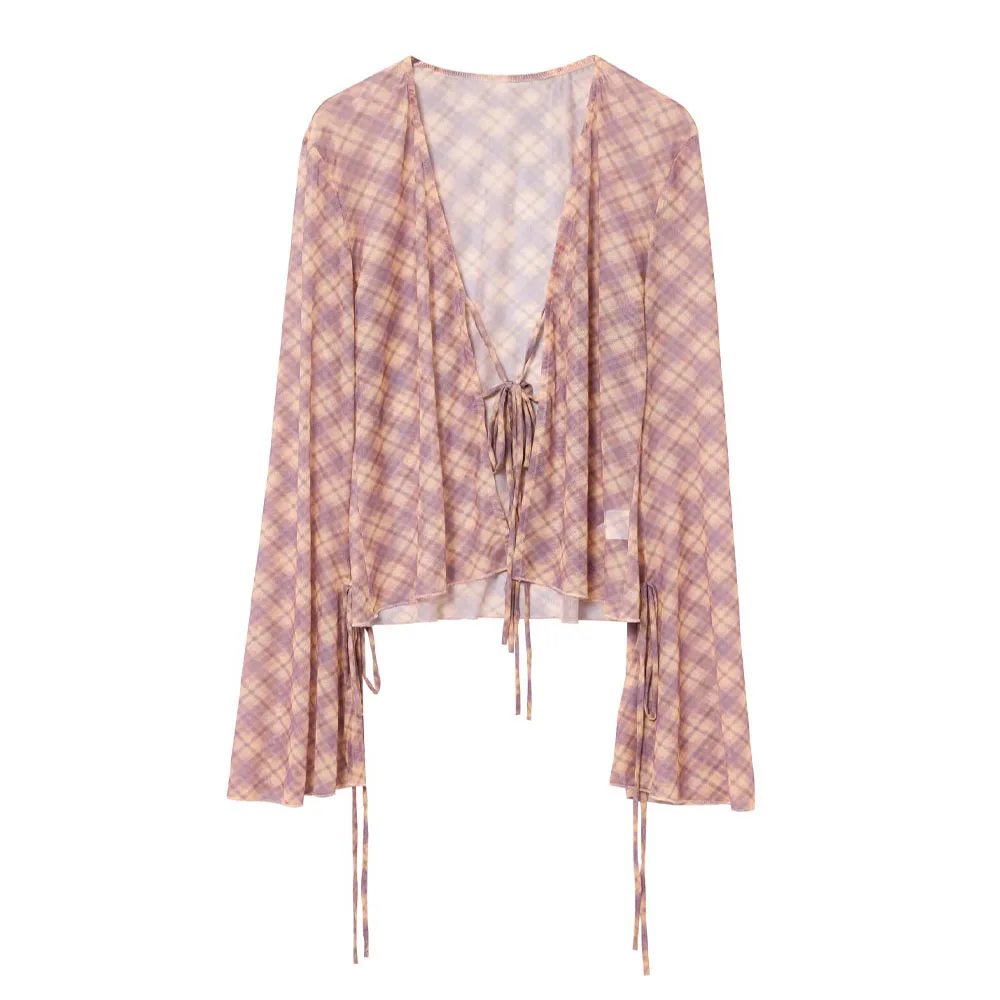 2025 AZRAF Fashion European and American Style Spring New Silk Mesh Printed Shirt Chic V-Neck Belt Top Blouses Mujer
2025 AZRAF Fashion European and American Style Spring New Silk Mesh Printed Shirt Chic V-Neck Belt Top Blouses Mujer
