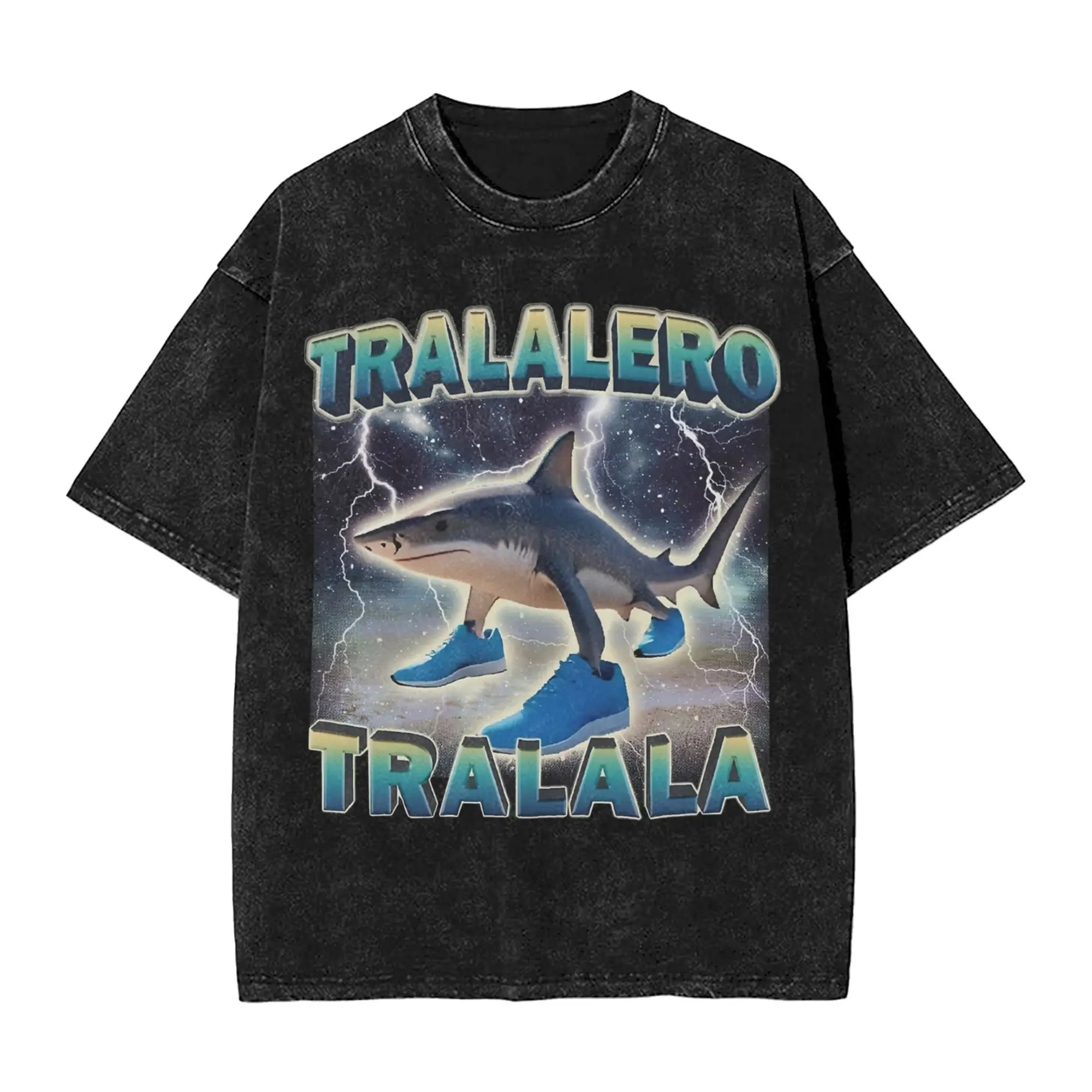Tralalero Tralala Funny Shark T Shirt Hip Hop Washed High Street T-Shirts Italian Brainrot Vintage Men Streetwear Summer Tees
Tralalero Tralala Funny Shark T Shirt Hip Hop Washed High Street T-Shirts Italian Brainrot Vintage Men Streetwear Summer Tees