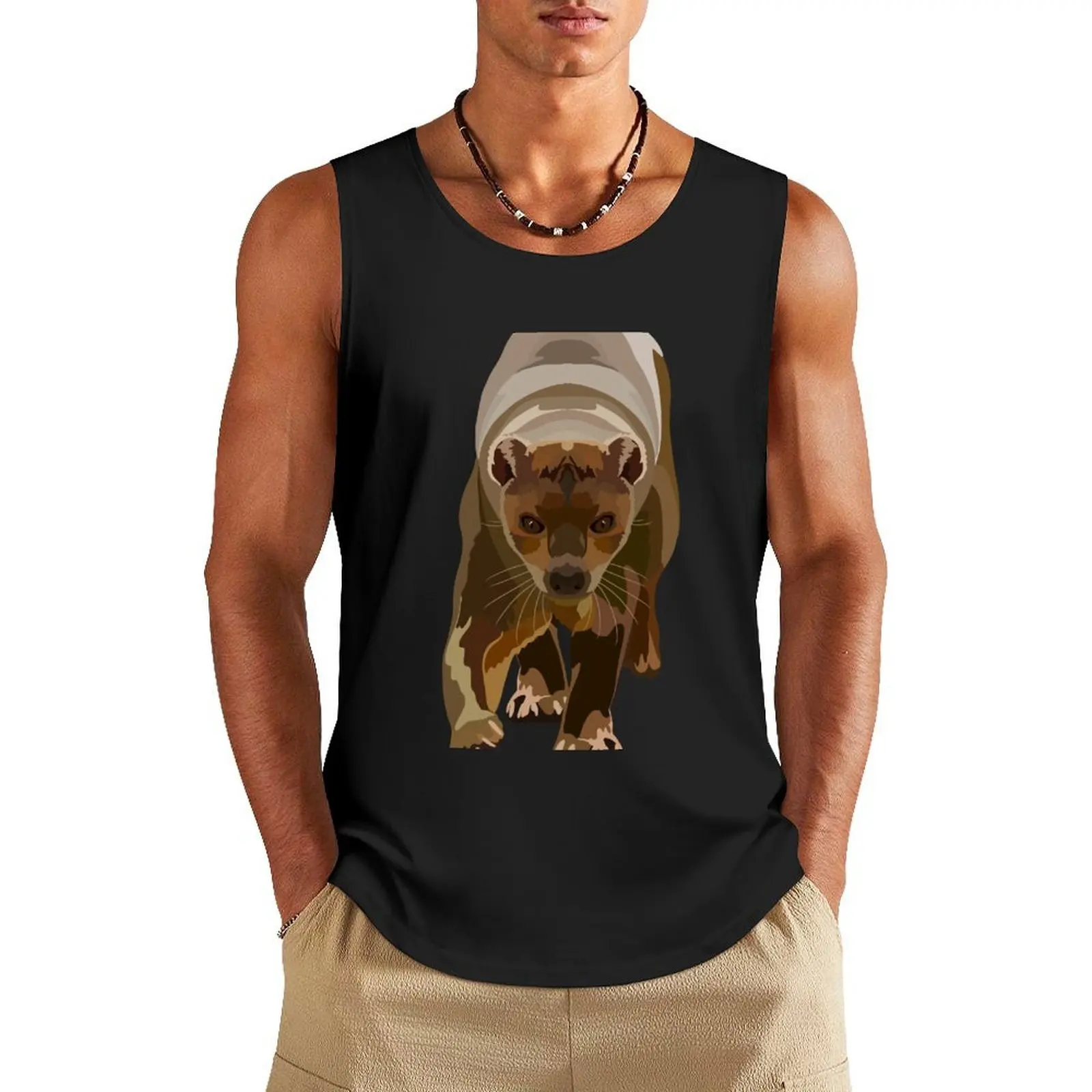 F is for Fossa Tank Top gym Men's t-shirts sleeveless shirts Sports shirt man Working vest
F is for Fossa Tank Top gym Men's t-shirts sleeveless shirts Sports shirt man Working vest