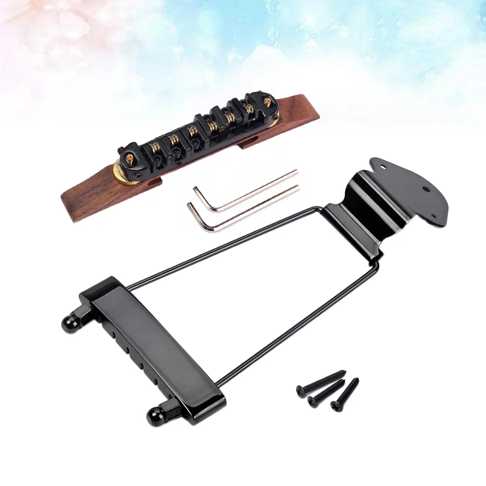 6 String Archtop Guitar Bridge Semi Hollow Jazz Semi-hollow Classical Tailpiece Black
6 String Archtop Guitar Bridge Semi Hollow Jazz Semi-hollow Classical Tailpiece Black