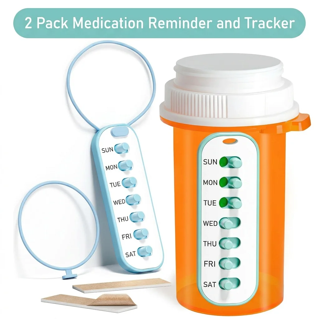 Set of 2 Reusable 7 Days Pill Reminder & Tracker Portable Necklace and Practical Sticky Note Two Versions,Medication Reminder
Set of 2 Reusable 7 Days Pill Reminder & Tracker Portable Necklace and Practical Sticky Note Two Versions,Medication Reminder
